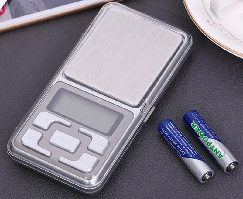 Vrecková elektronická váha 200 g / 0,01 g s LCD displejom