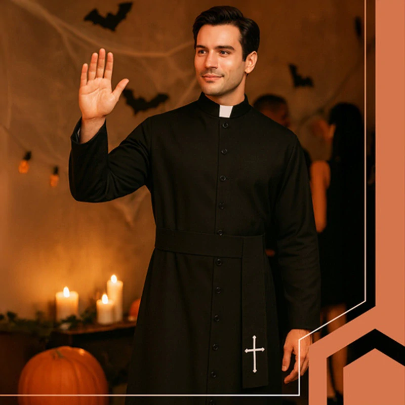 Kostým kňaza na Halloween XL/XXL