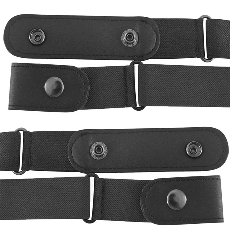 Čierny elastický opasok bez pracky 63-95cm