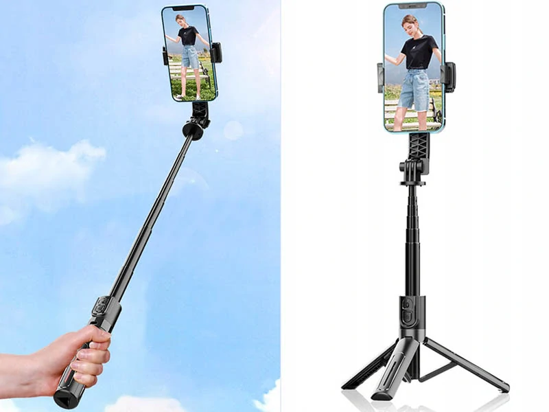 Kompaktný selfie držiak s funkciou statívu a Bluetooth ovládačom 90 cm