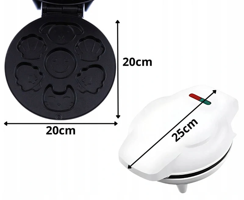Elektrický pekáč na vafle a koláčiky 1200W biely