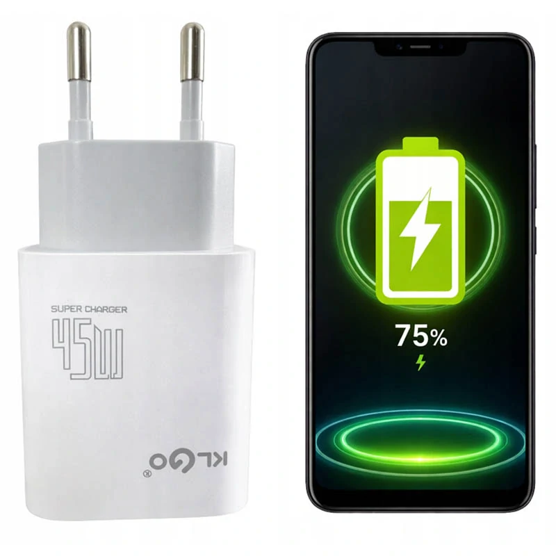 Rýchla sieťová nabíjačka 45W USB-A + USB-C + Lightning