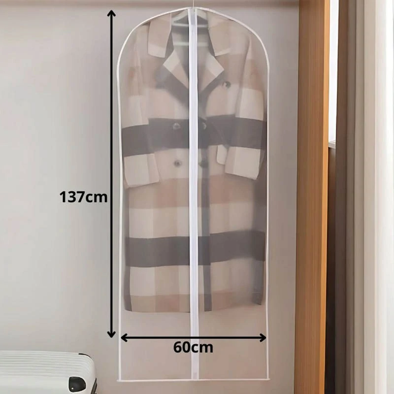 Ochranný obal na oblek a odev 60 × 137 cm so zipsom