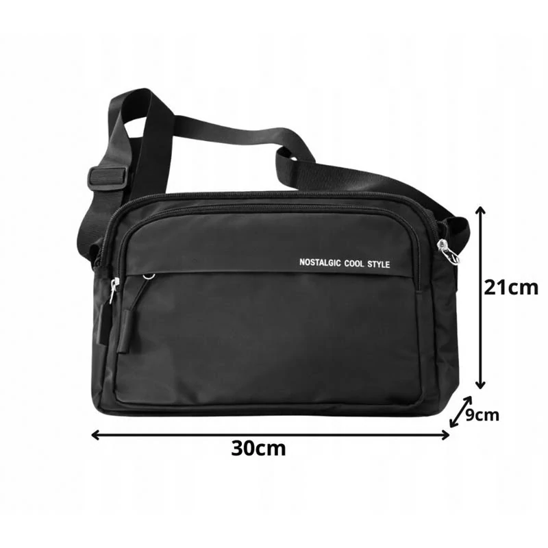 Pánska crossbody taška cez rameno čierna