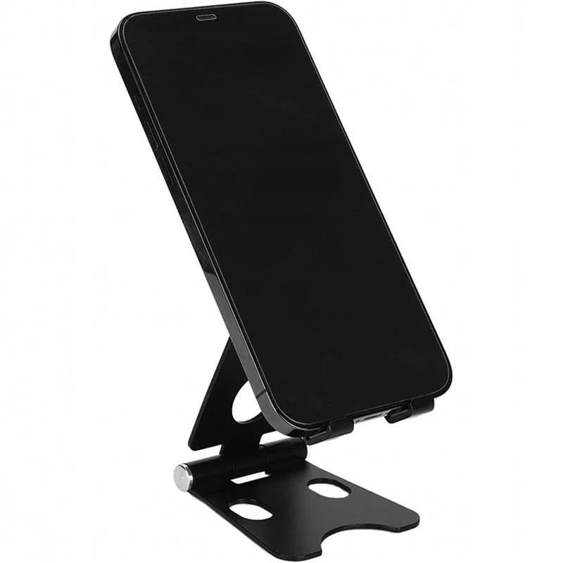 Kovový stojan na telefón a tablet čierny