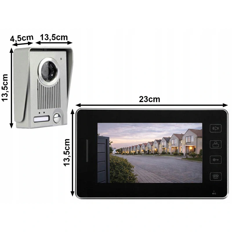Videovrátnik s LCD monitorom čierny