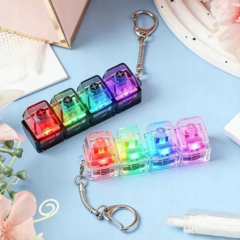 LED antistresový kliker s RGB podsvietením a prepínačmi
