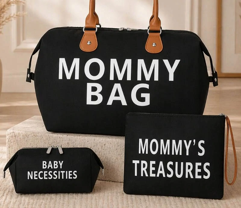 Taška pre mamičku Mommy Bag 3v1 čierna