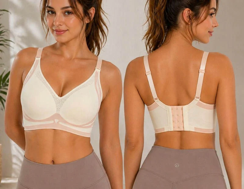 Dámska športová podprsenka push up M biela