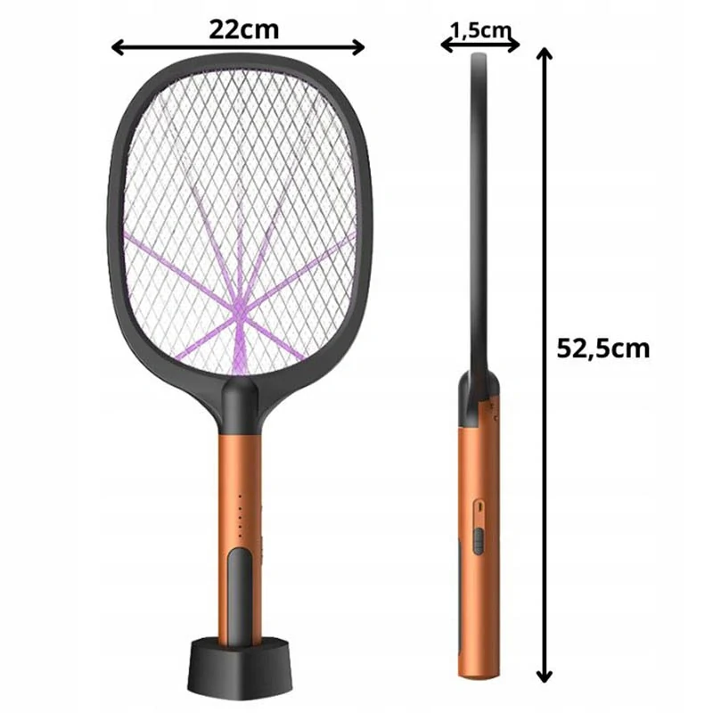 Elektrická plácačka na muchy a komáre s UV lampou