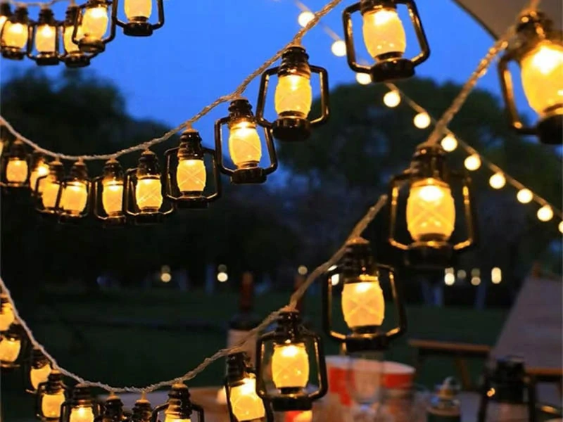 Solárna LED girlanda s 20 lampiónmi 4,85 m