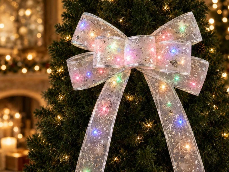 Vianočná LED stuha na stromček 4 m biela