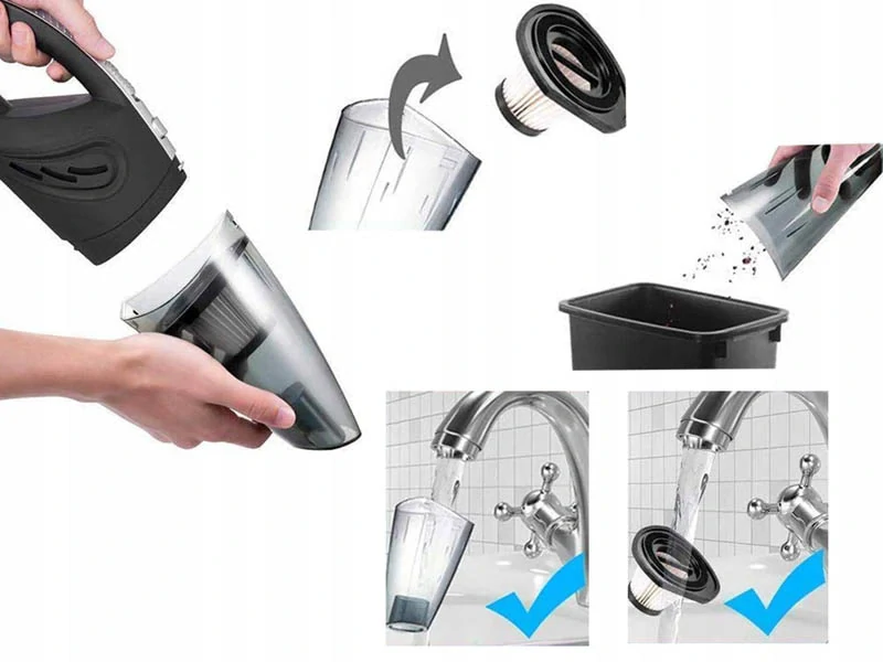 Bezdrôtový ručný vysávač do auta USB 120 W