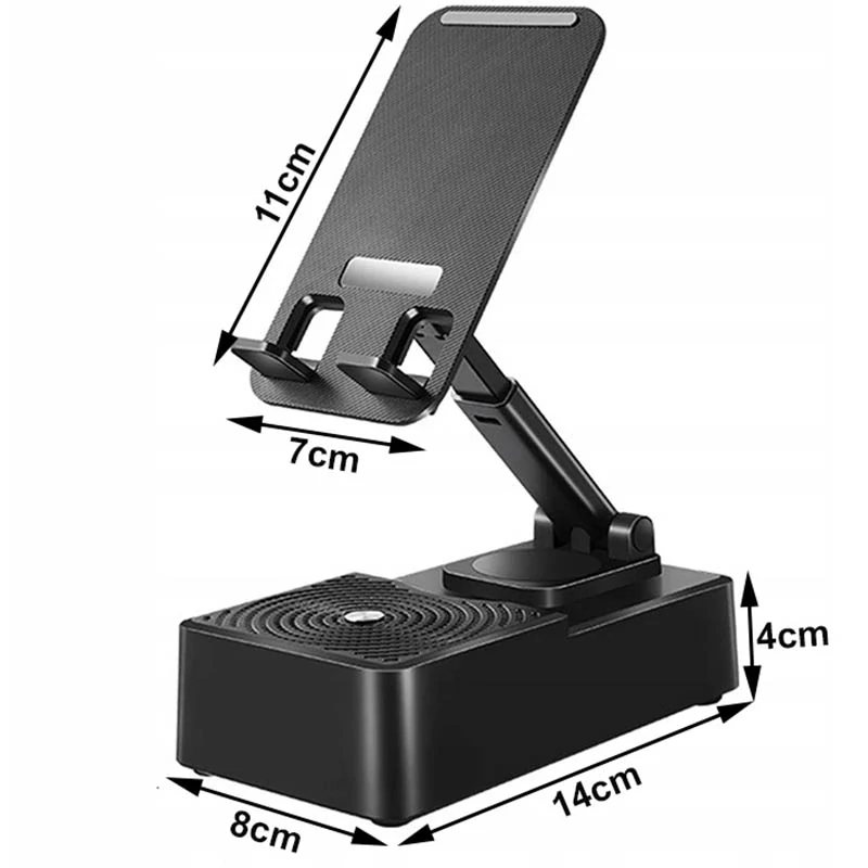 Stojan na telefón a tablet s Bluetooth reproduktorom