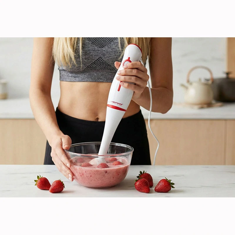 Tyčový mixér Esperanza FRAPPE 250 W bielo-červený