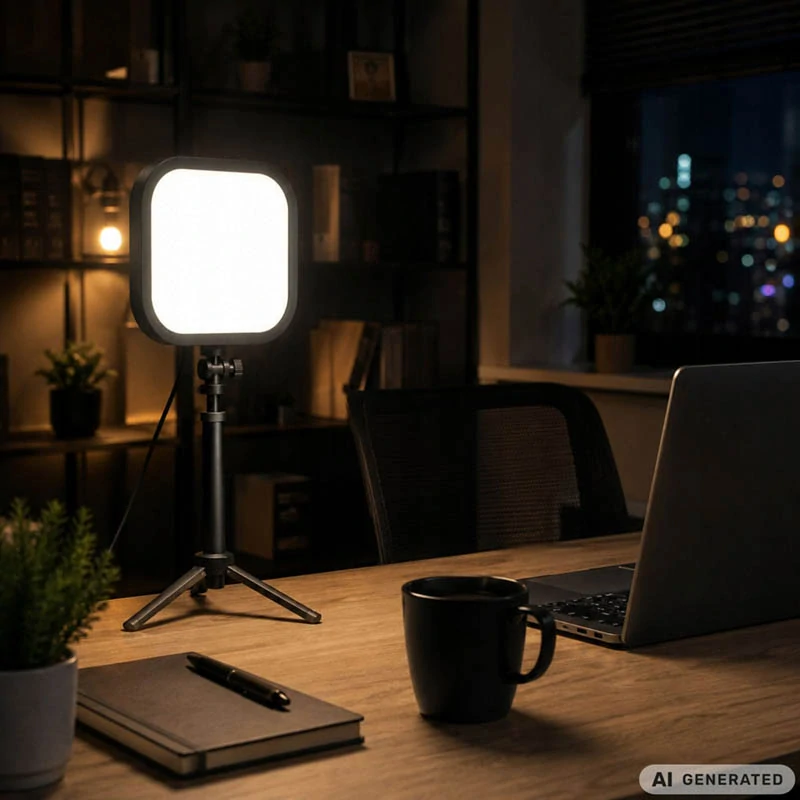 LED panelové svetlo 23 × 23 cm na natáčanie, fotenie a make-up
