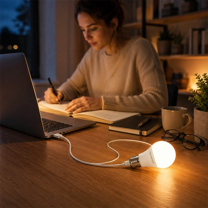 USB LED žiarovka Esperanza 5 W s káblom 2,5 m