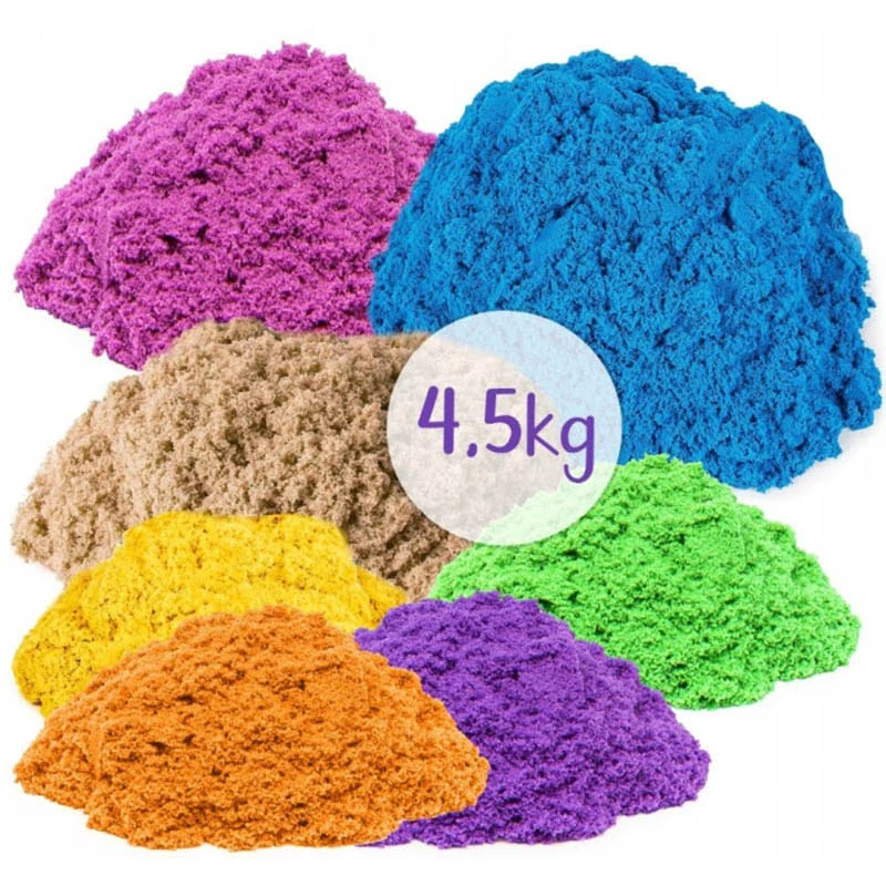 Kinetický piesok 4,5 kg s 75 formičkami a nafukovacím pieskoviskom