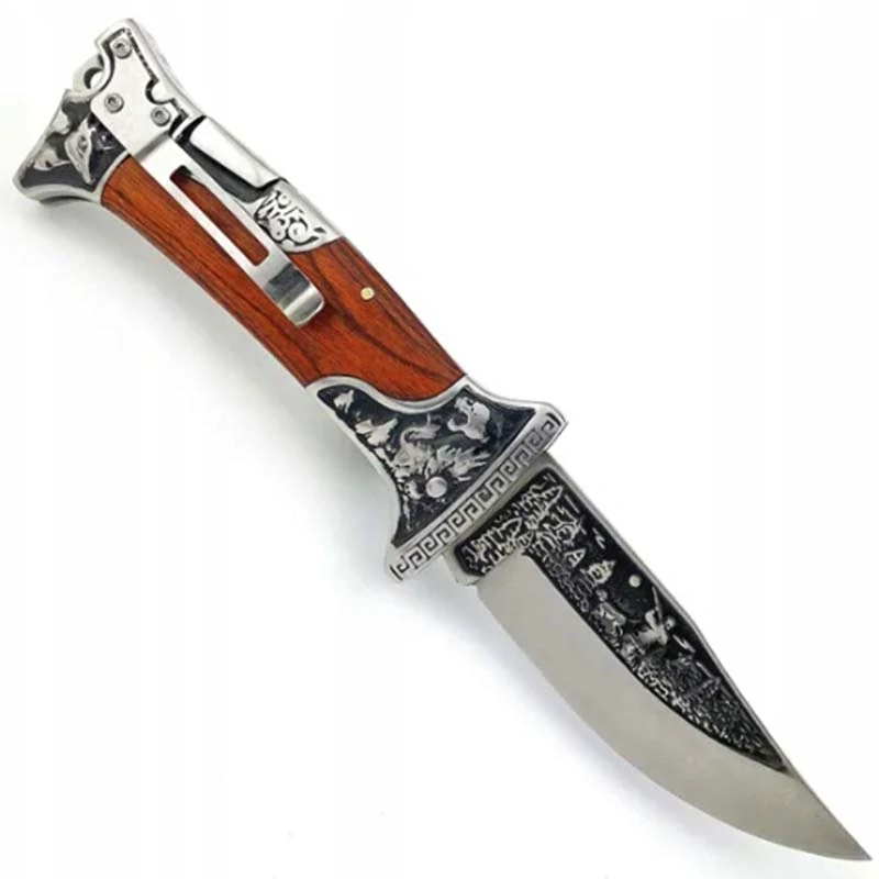 Lovecký nôž Kandar Hunter Wood I. s gravírovaním textu