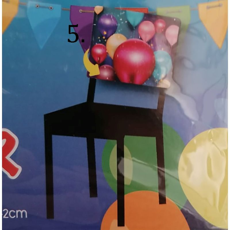 Party poťah na stoličku
