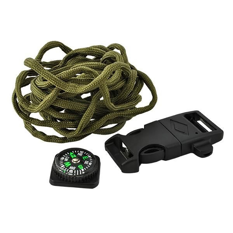 Náramok SURVIVAL s kresadlom a kompasom 