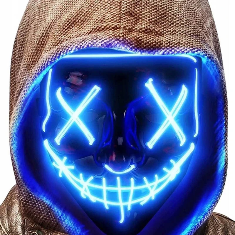 Halloweenska LED maska