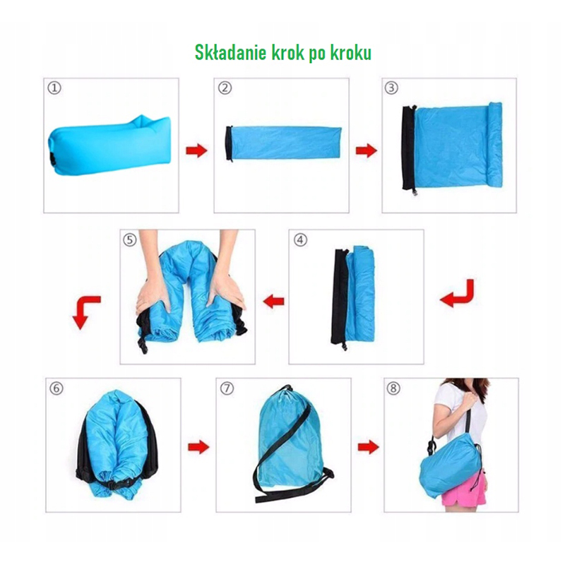 Lazy bag - Nafukovacia sofa zelená