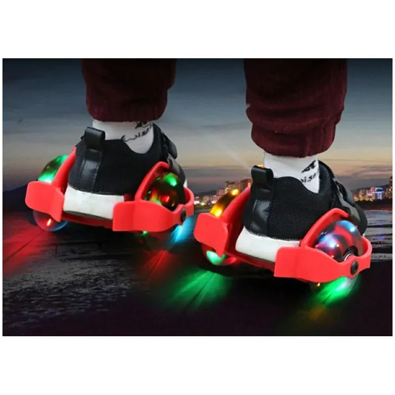 Svietiace kolieska na topánky LED ružové