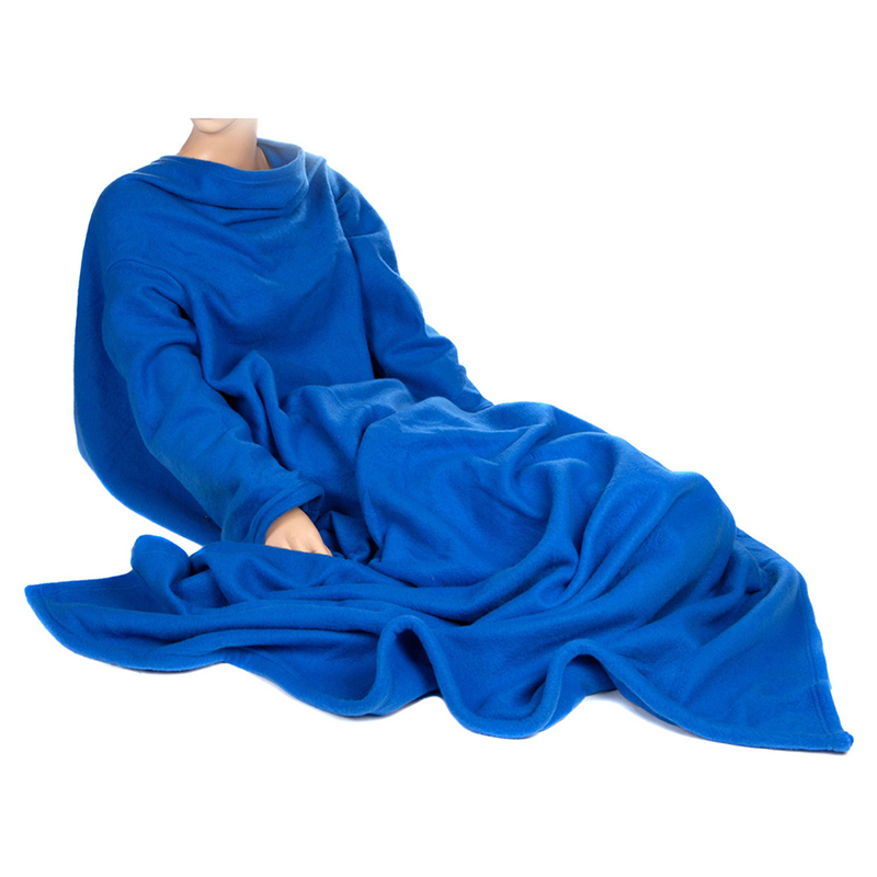 Snuggie - Televízna deka s rukávmi 180 x 138 cm modrá