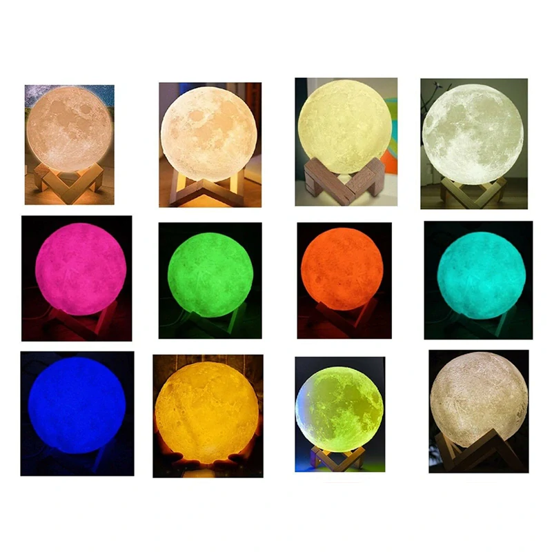 Nočná LED lampa Mesiac 14 cm s diaľkovým ovládaním