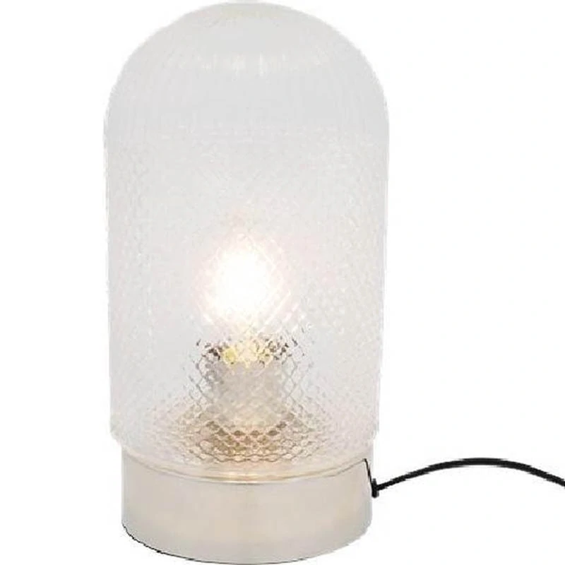 Stolová lampa so sklenenou kupolou