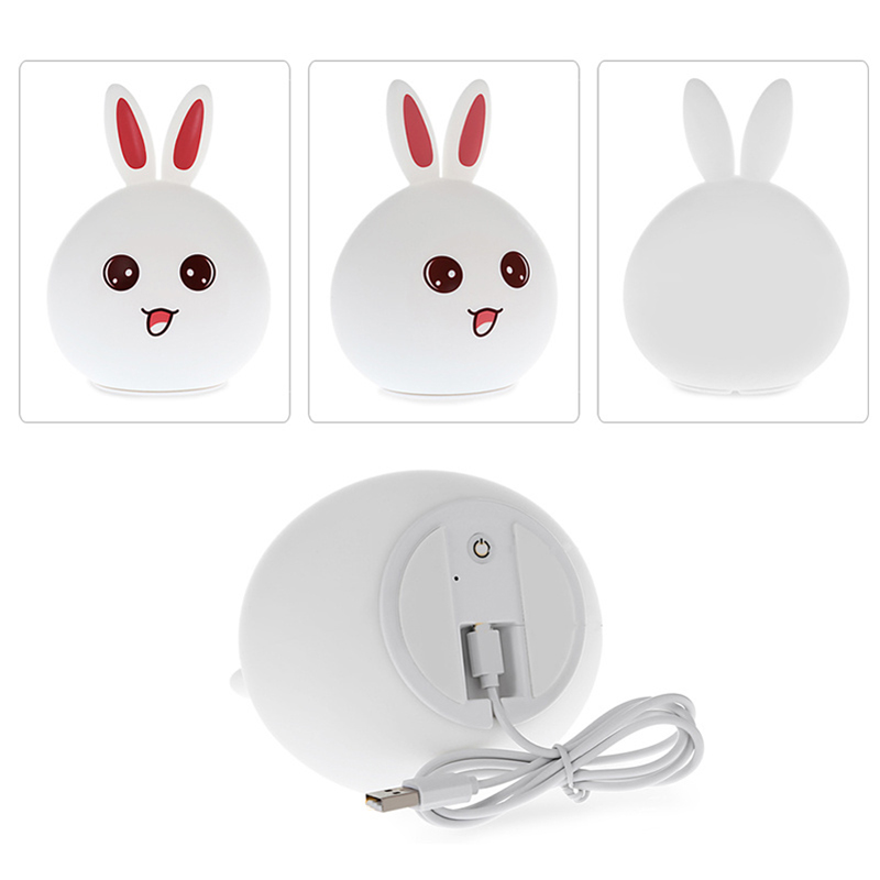 Detská LED lampa Králik s ovládačom