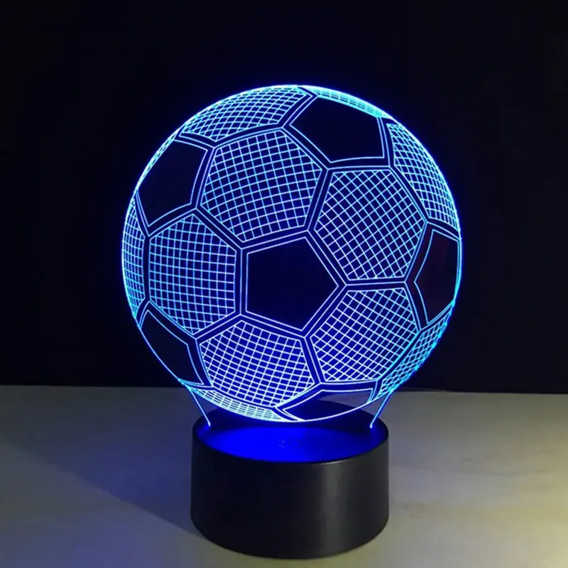 LED nočná lampa futbalová lopta RGB