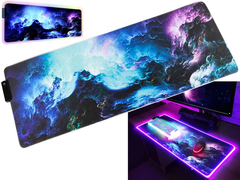 Hráčska podložka pod myš RGB 80x30cm