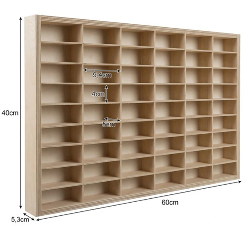 Drevený regál na autíčka a modely 60 x 40 cm
