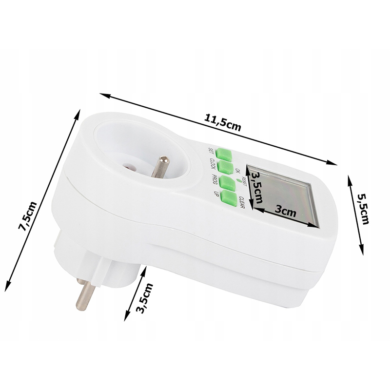 Časovač do zásuvky LCD TM02-G