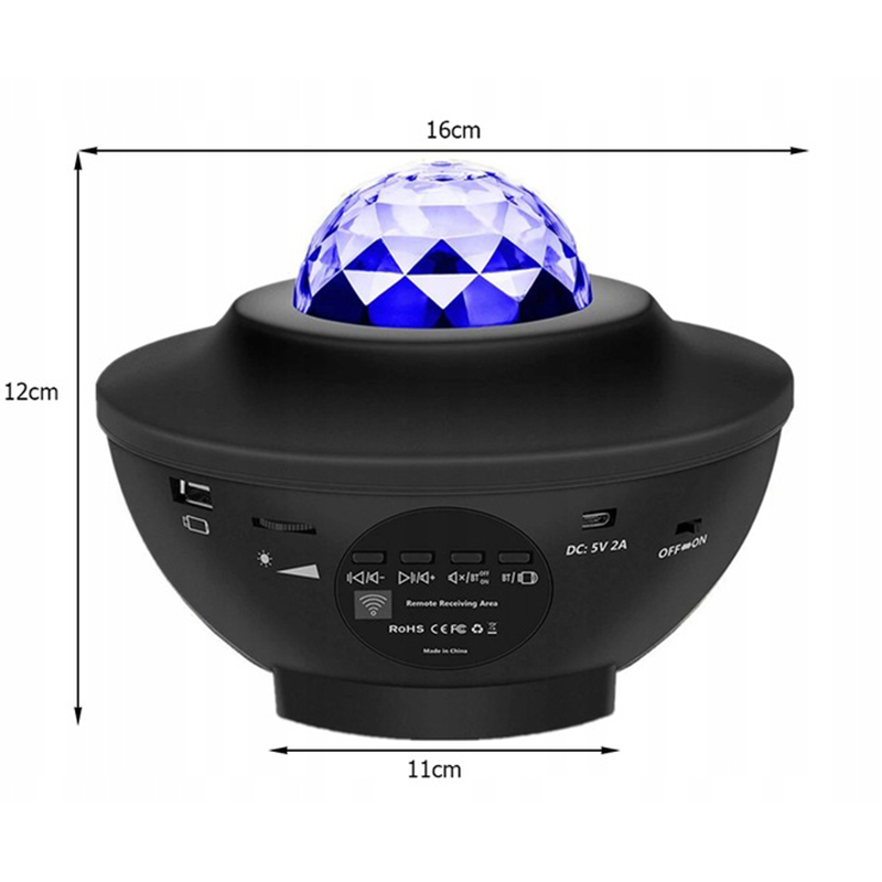 Nočná lampa s projektorom hviezd Bluetooth