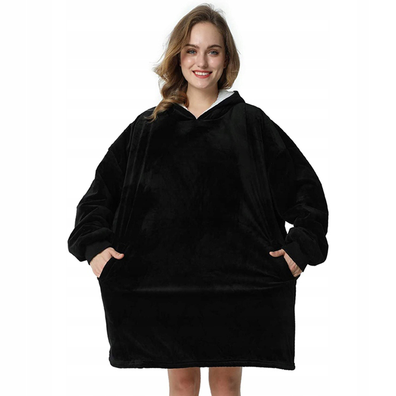 Teplá bunda XXL Oversize unisex čierna