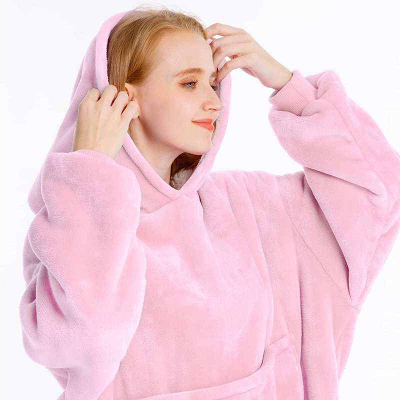 Teplá bunda XXL Oversize svetloružová