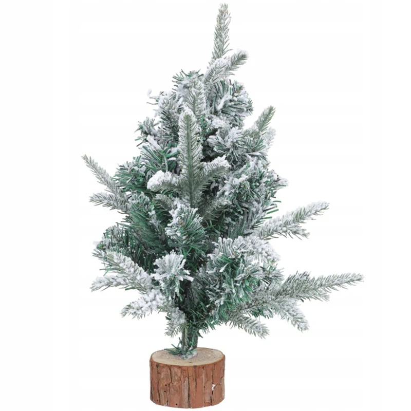 Vianočný stromček na pníku 50cm zasnežený