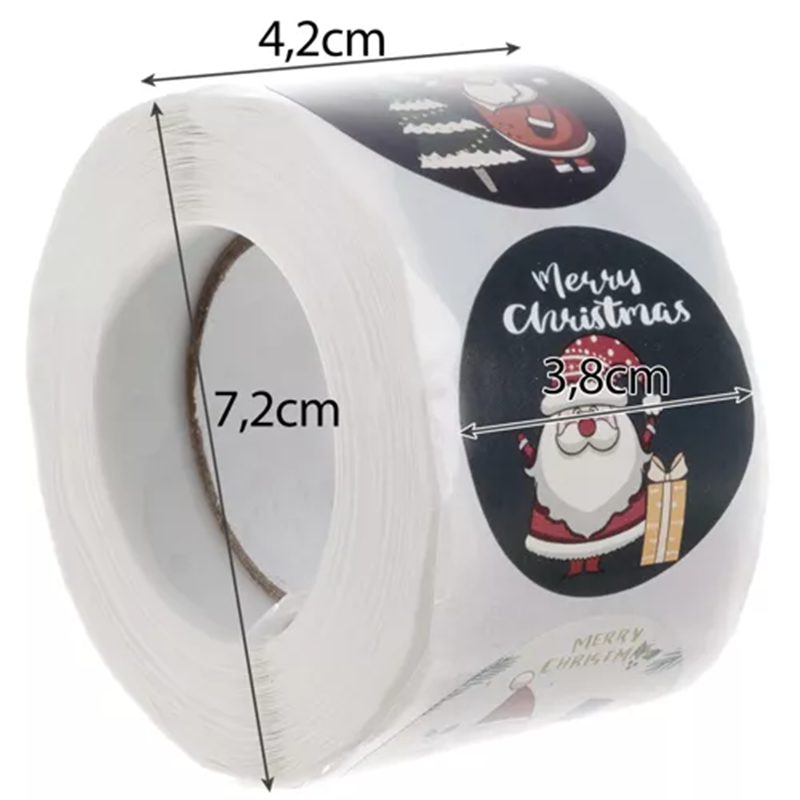 Vianočné nálepky na rolke 500ks
