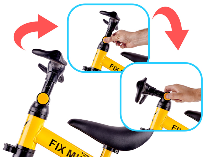 Detská trojkolka s pedálmi Trike Fix Mini 3v1 žltá