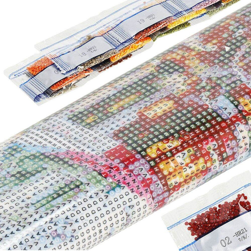 Diamantová výšivka 30x40cm Japonská záhrada
