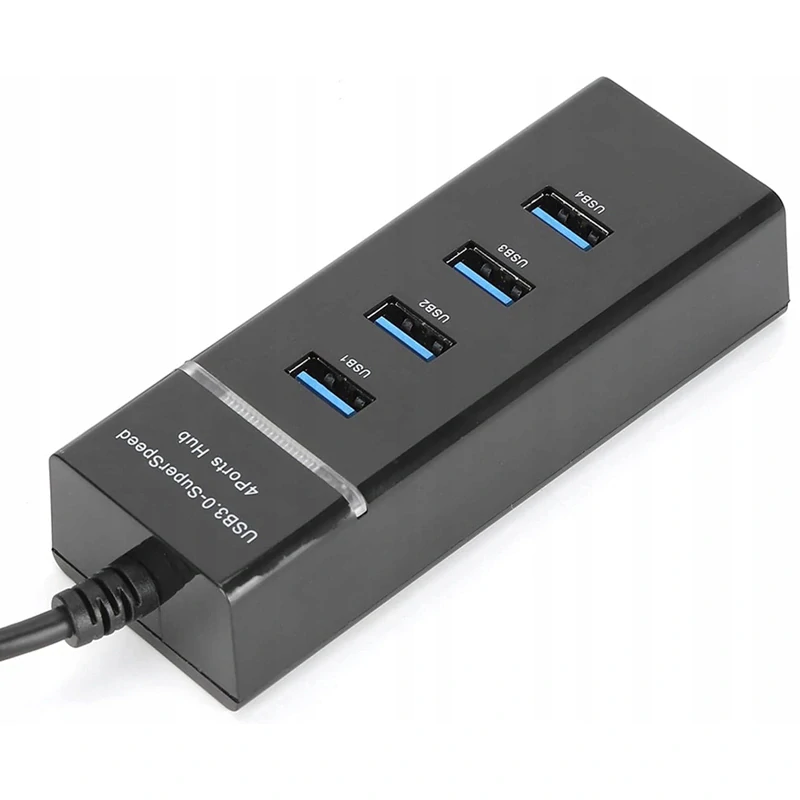 Hub 3.0 – 4× USB porty čierny
