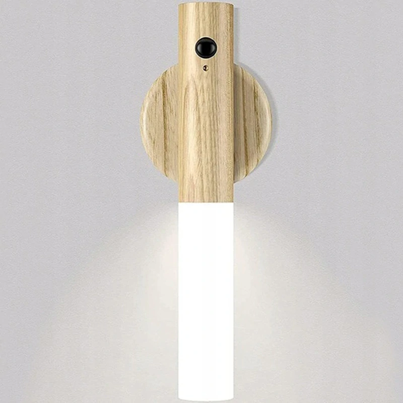 Nástenná LED lampa magnetická s pohybovým senzorom svetlohnedá