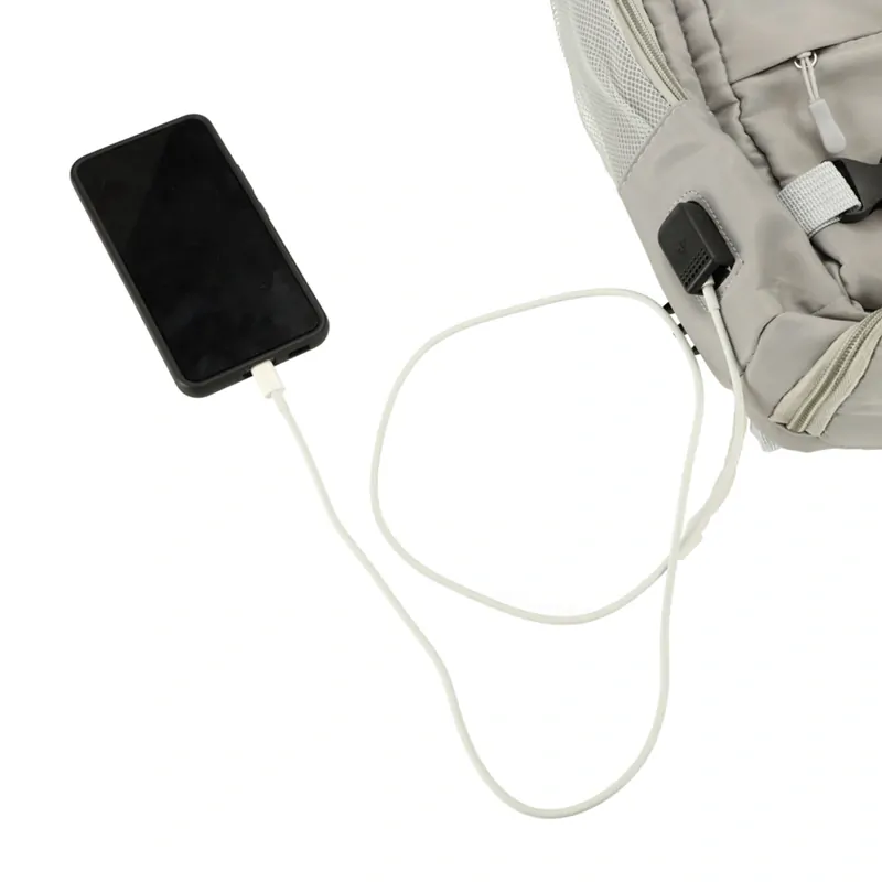 Cestovný ruksak do lietadla s USB portom 45 × 16 × 28 cm – sivý