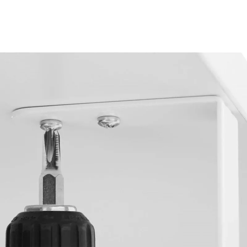 Závesný kovový organizér na káble pod pracovný stôl biely