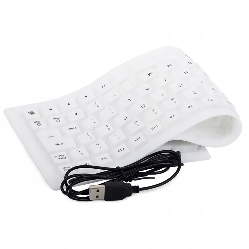 Silikónová klávesnica biela USB