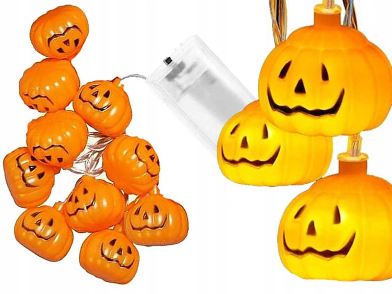 Halloweenska LED girlanda Tekvice 2m