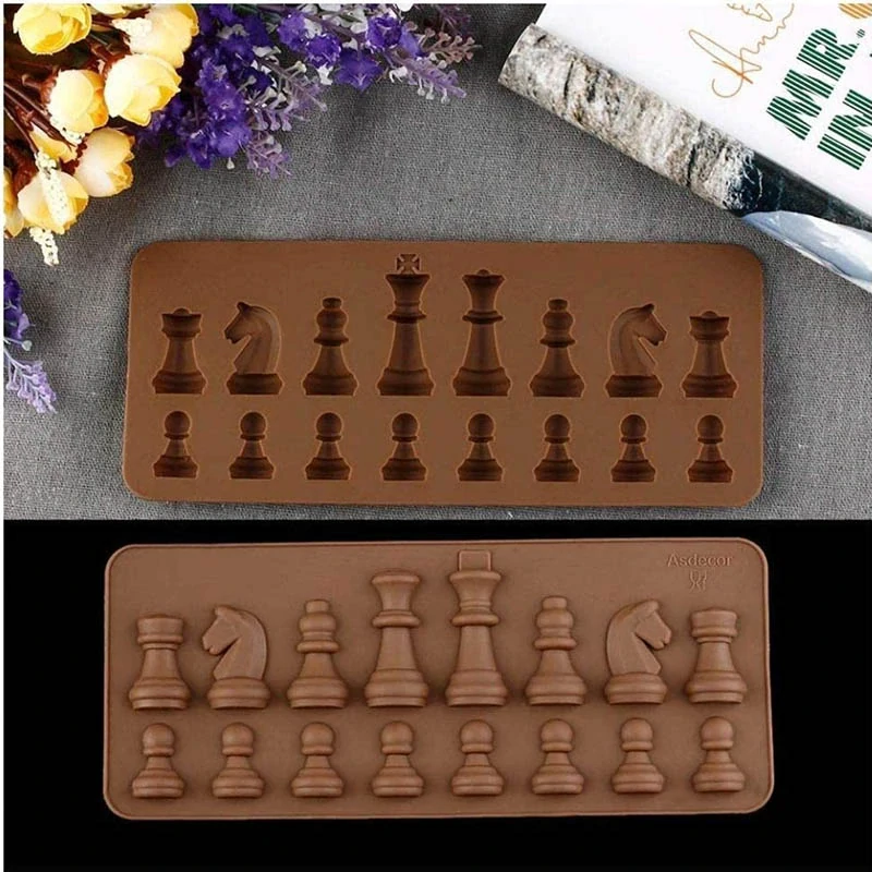 Silikónová forma na čokoládu Šachové figúrky 20x8cm